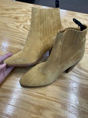 Rag & Bone Rover Bootie Women's 6 Brown Bourbon Suede High Heel Ankle Boots S43